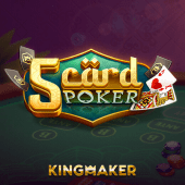 5 Card Poker cover with a fanned hand