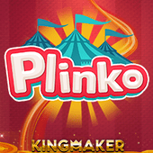 Plinko cover with pegs and a dropping ball